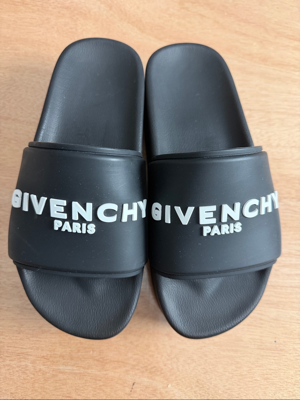 NWT Rare Givenchy Black Logo Platform Slide Sandals EU 39 / US 9 Made in Italy